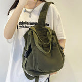 Canvas Handbag Women's Backpack for Travel Storage