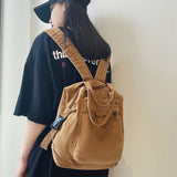 Canvas Handbag Women's Backpack for Travel Storage