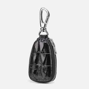 Men's Crocodile Leather Key Bag Zipper Large Capacity Key Set