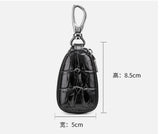 Men's Crocodile Leather Key Bag Zipper Large Capacity Key Set