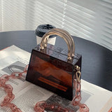 Acrylic Plastic Bags Small Ladies Hand-held Chain Handbags
