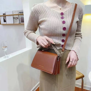 Female Ins Student Hand-Held One-Shoulder Small Square Bag