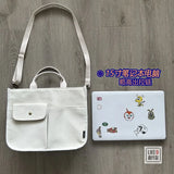 Canvas Tote Book Bag Shoulder Messenger Bag Cross-body Bag