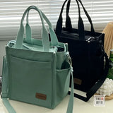 Canvas Tote Book Bag Student Messenger Bag Shoulder Bag