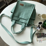 Canvas Tote Book Bag Student Messenger Bag Shoulder Bag