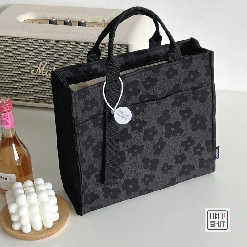 Canvas Tote Book Bag Student Messenger Bag