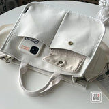 Canvas Tote Book Bag Shoulder Messenger Bag Cross-body Bag