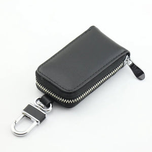 Yellow Cowhide Car Keys Holder Key Organizer