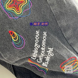 Denim Tote Book Bag Student Messenger Bag