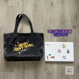 Denim Tote Book Bag Student Messenger Bag