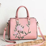 Embroidered Shoulder Messenger Bag Large-capacity Handbag
