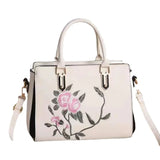 Embroidered Shoulder Messenger Bag Large-capacity Handbag
