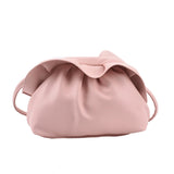 Women's Soft Pu Leather Cloud Bag Shoulder Messenger Pleated Hobos Bags