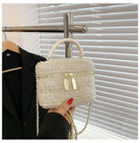 Winter Woolen Plaid Cloth Crossbody Bag for Ladies