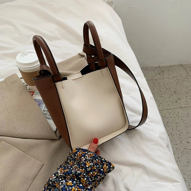 Women's Retro One-shoulder Bucket Bag Messenger Bag