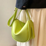 Large-capacity Textured Shoulder Messenger Bucket Bag