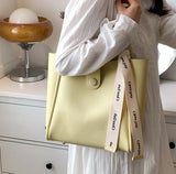 Leather Large-capacity Shoulder Bag 2022 Summer Wild Texture Commuter Tote