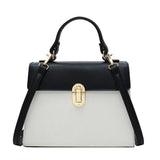 PU Ladies Handbag Lock Buckle Shoulder Bag Large Capacity Shopping Messenger Bag