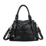 PU Women's Handbag Large Capacity Winter Messenger Bag Adjustable Strap
