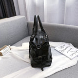 PU Women's Handbag Large Capacity Winter Messenger Bag Adjustable Strap
