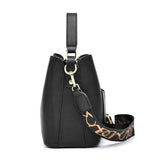 One-shoulder Messenger Bag Female Autumn Bucket Pu Large-capacity Handbag