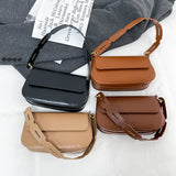 Vintage Leather Shoulder Bag for Women Crossbody Ladies Messenger Sac