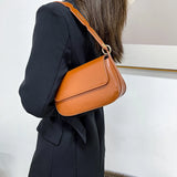 Vintage Leather Shoulder Bag for Women Crossbody Ladies Messenger Sac