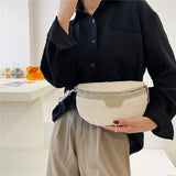 High Waist Bag Straw Women Bags Lady Ladies Shoulder Crossbody