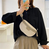 High Waist Bag Straw Women Bags Lady Ladies Shoulder Crossbody