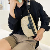 High Waist Bag Straw Women Bags Lady Ladies Shoulder Crossbody