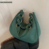 Women's Retro Suede Shoulder Bag Autumn/Winter Large-capacity Bucket Bag