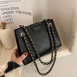 High-Quality Lingge Chain Tote Bag All-Match Shoulder Bag