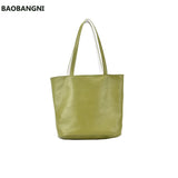 Casual Two-color Ladies Shoulder Bag Tote Bag Solid Student Bag