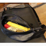Men's PU Leather Chest Bag Waist Bag Small Backpack Shoulder Messenger Bag