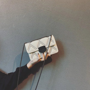 High-Quality Niche Bag Women's Metal Chain Square Bag