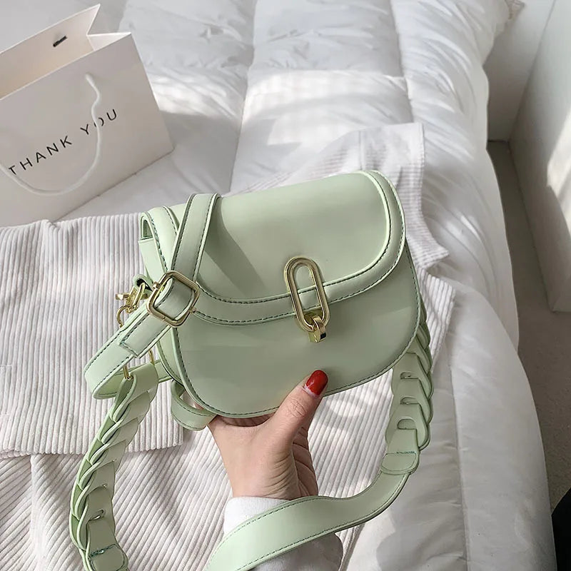 Texture Net Red Cross-Body Small Bag Western Wild Saddle Bag