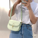 Texture Net Red Cross-Body Small Bag Western Wild Saddle Bag