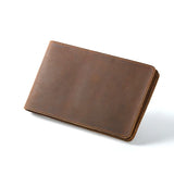 Unisex Leather Wallet Vintage Crazy Horse Long Multi-Card Position