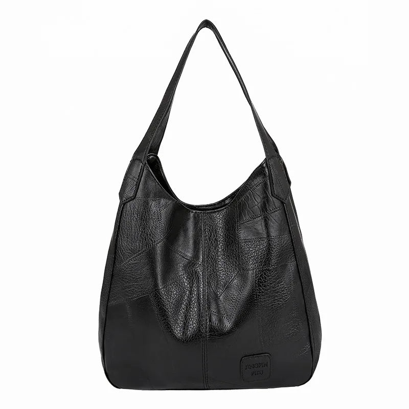 Retro Soft Leather Shoulder Bag Large Capacity Tote Handbag Women