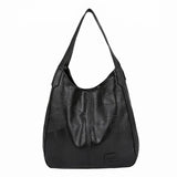 Retro Soft Leather Shoulder Bag Large Capacity Tote Handbag Women
