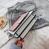 Women's PU Messenger Bag Chain Shopping Small Square Bag