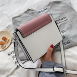 Women's PU Messenger Bag Chain Shopping Small Square Bag