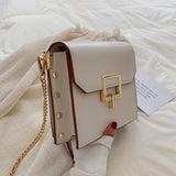 Women's Rivet Messenger Bag Waterproof Chain Handbag