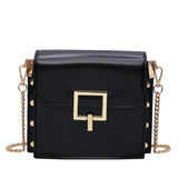 Women's Rivet Messenger Bag Waterproof Chain Handbag