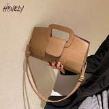 Retro Shoulder Bag Solid Portable Square Bag Autumn All-Match