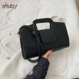 Retro Shoulder Bag Solid Portable Square Bag Autumn All-Match