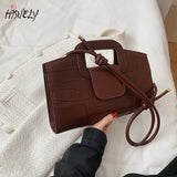 Retro Shoulder Bag Solid Portable Square Bag Autumn All-Match
