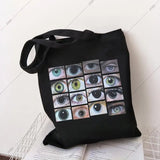 Urban shoulder bag punk Gothic eye print canvas bag
