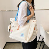Teenage Messenger Bag Large-Capacity Waterproof Retro Shoulder Bag