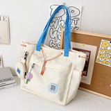 Teenage Messenger Bag Large-Capacity Waterproof Retro Shoulder Bag